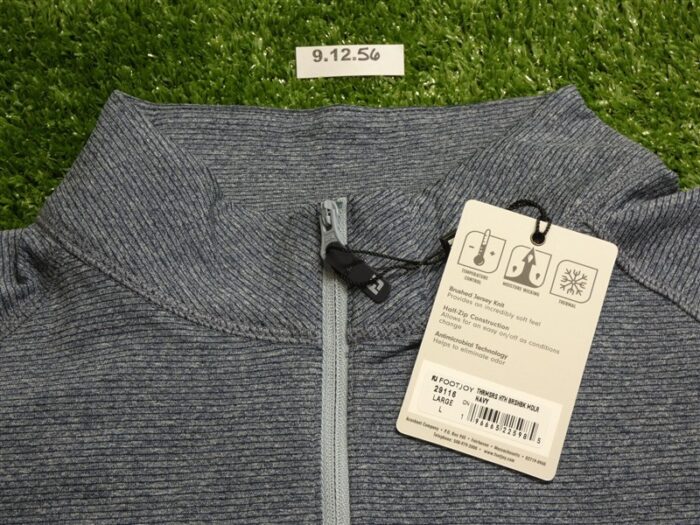 FootJoy Mens ThermoSeries Heather Brushed Back Golf Mid-Layer Navy Large 29116