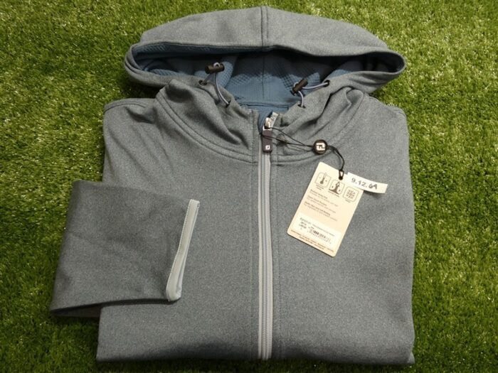 FootJoy Mens ThermoSeries Full-Zip Golf Hoodie Slate Large 29114