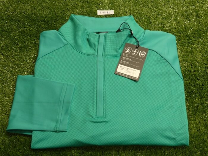 FootJoy Mens Tonal Dot Block Golf Mid-Layer Emerald Green Large 30504