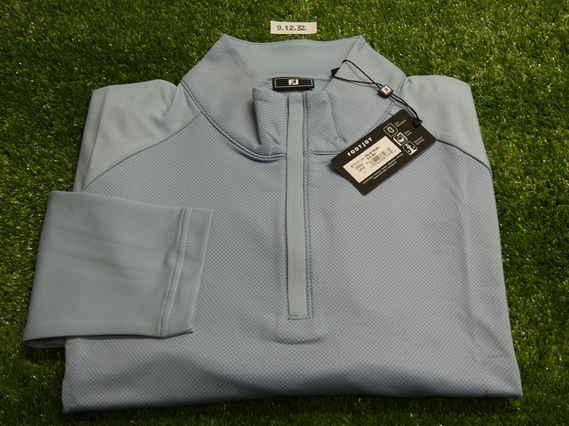 FootJoy Mens Tonal Dot Block Golf Mid-Layer Blue Grey Large 33304