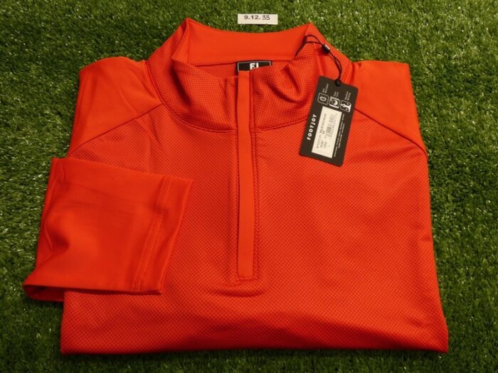 FootJoy Mens Tonal Dot Block Golf Mid-Layer Red Large 30497