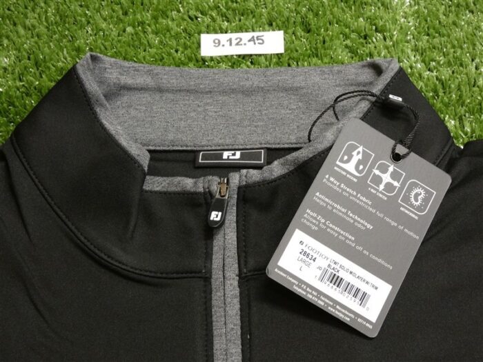 FootJoy Mens Lightweight Quarter-Zip Golf Pullover Black Large 28634