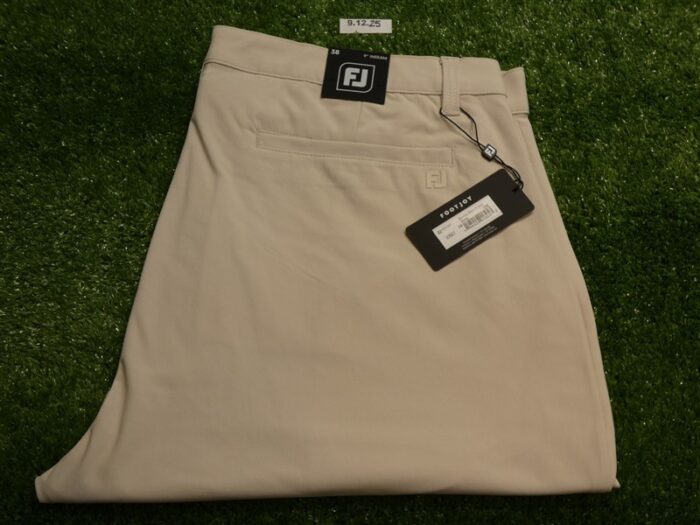 FootJoy Mens Dormie 9″ Golf Shorts w38 Stone 37627