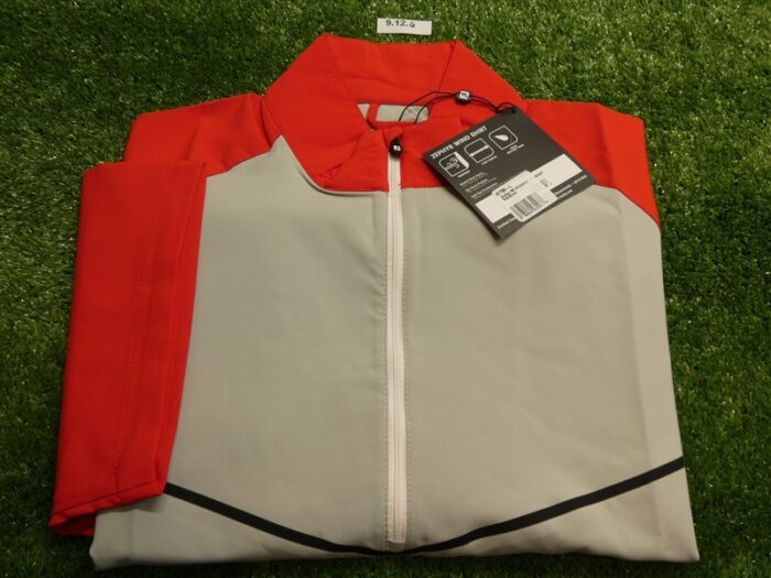 FootJoy Mens Zephyr Short Sleeve Golf Windshirt Red/Silver Large 37733