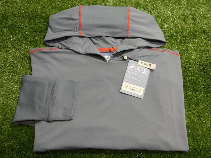FootJoy Mens TempoSeries Blocked Sun Hoodie Golf Pullover Flint Medium 33377