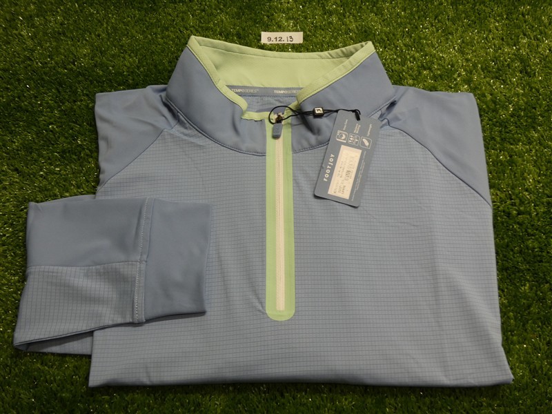 FootJoy Mens TempoSeries Mixed Texture Golf Mid-Layer Blue Jay Large 33371