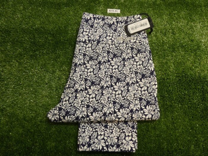 NEW Straight Down Womens Lexi Floral Golf Pants Navy/White Size 10