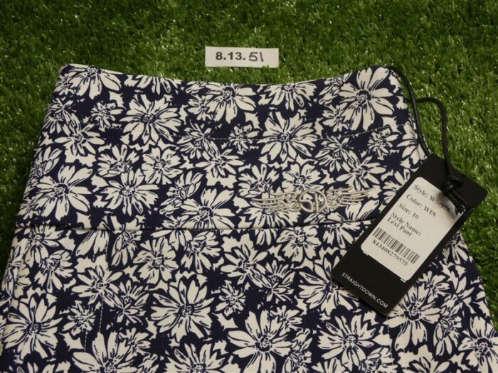 NEW Straight Down Womens Lexi Floral Golf Pants Navy/White Size 10