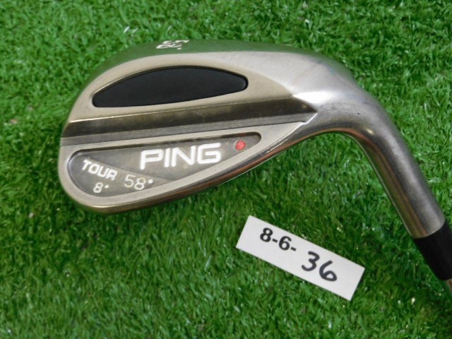 Ping Tour Black Nickel 58* Lob Wedge DG Stiff Steel Mid Grip Red Dot 1* Fl +.5″
