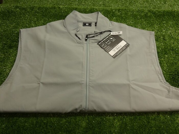 FootJoy Mens Half-Zip Windshirt Golf Vest Grey Large 37763