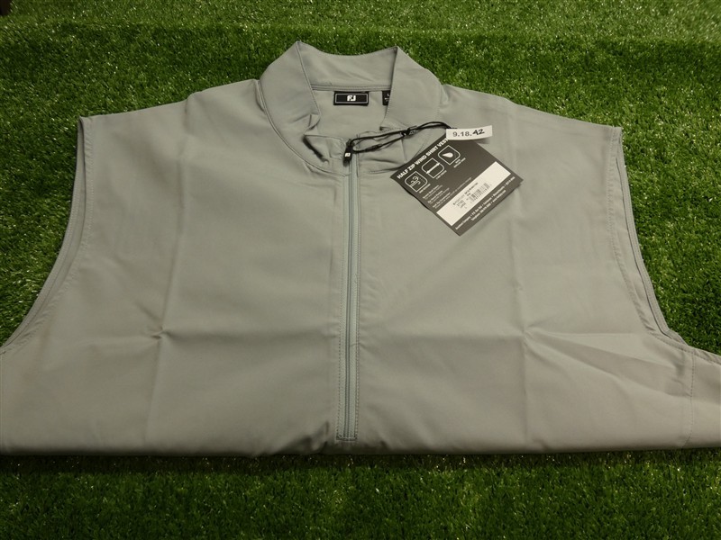 FootJoy Mens Half-Zip Windshirt Golf Vest Grey Large 37763