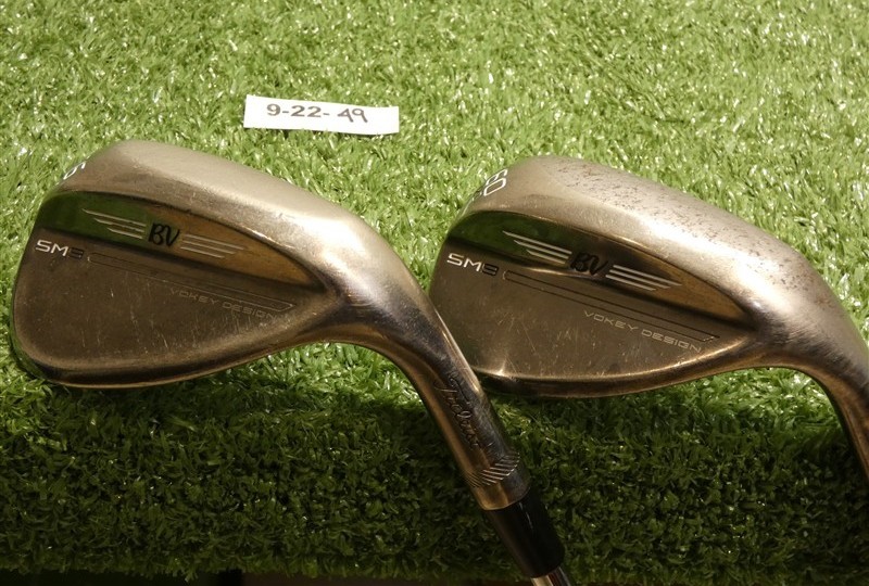Titleist Vokey SM9 Brushed Steel 56/60* 08/12* Sand/Lob Wedge Set DG S300 Steel
