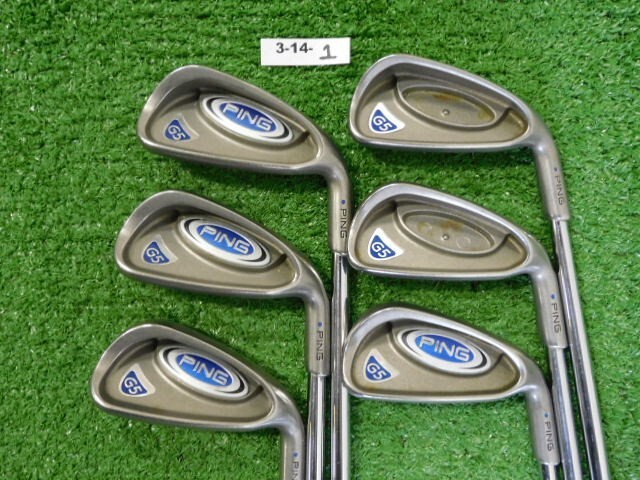 Ping G5 Irons 4-9 (No W Wedge) AWT Stiff Steel Blue Dot .75* Upright