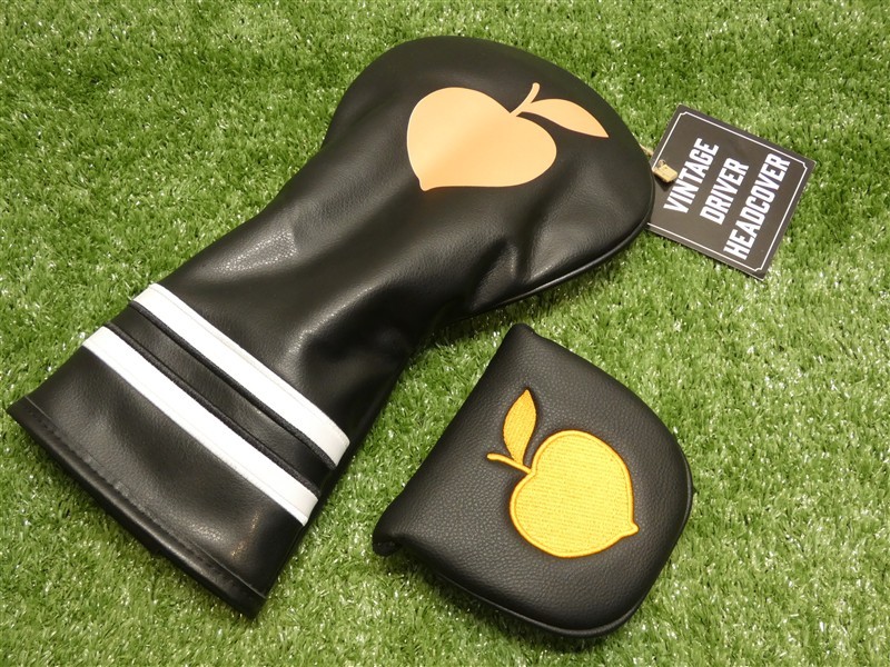 Ping Peach Driver Headcover & Mallet Putter Headcover Black/Orange New
