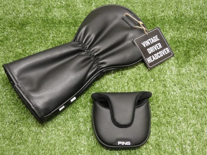 Ping Peach Driver Headcover & Mallet Putter Headcover Black/Orange New