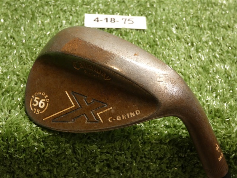 Callaway X Forged Vintage Raw 56* 15* Sand Wedge Project X 6.0 Stiff Steel