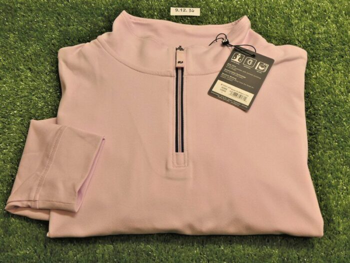 FootJoy Mens Approach Quarter-Zip Golf Pullover Light Pink Large 30494