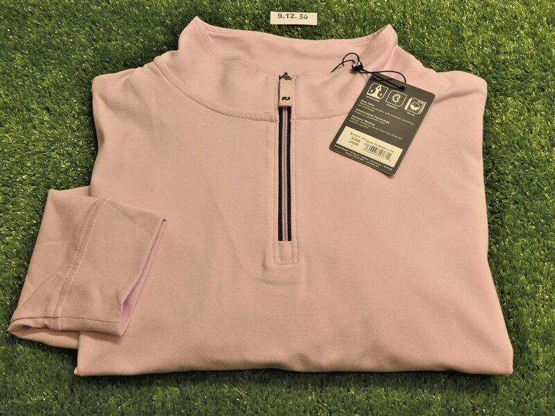 FootJoy Mens Approach Quarter-Zip Golf Pullover Light Pink Large 30494