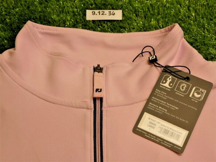 FootJoy Mens Approach Quarter-Zip Golf Pullover Light Pink Large 30494