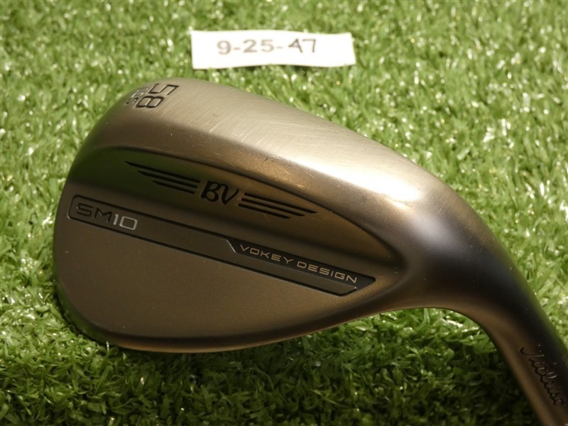 Titleist Vokey SM10 Brushed Steel 58* 10* Lob Wedge S Grind AMT Black S300 Steel