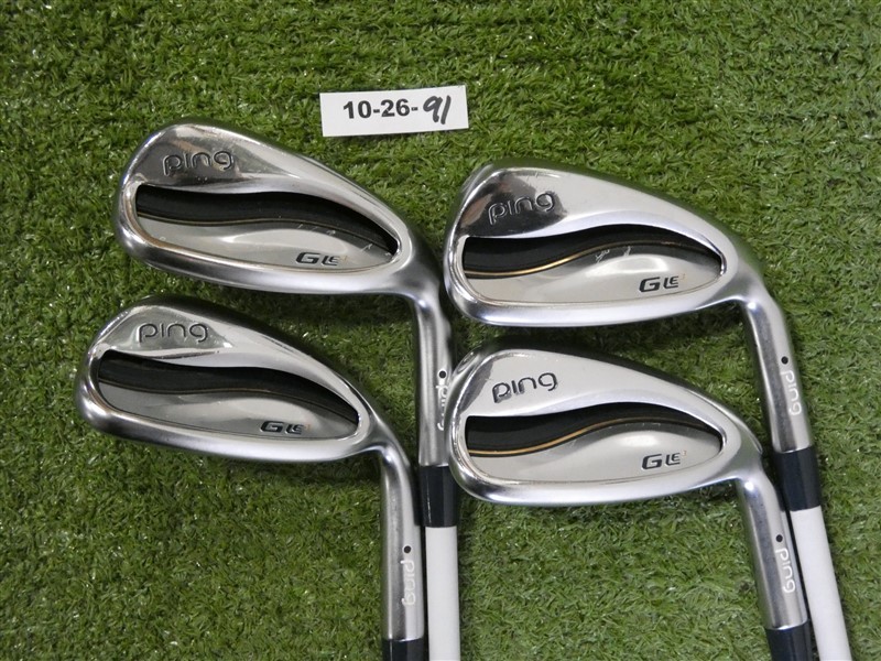 PING G Le3 Womens Irons 8-W & S ULT250 Lite Ladies Graphite Black Dot Excellent