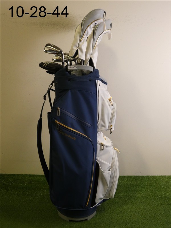 TaylorMade Kalea Gold Womens RH Blue/White Ladies Complete Golf Set w Cart Bag