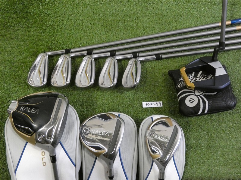 TaylorMade Kalea Gold Womens RH Blue/White Ladies Complete Golf Set w Cart Bag TaylorMade Kalea Gold Womens RH Blue/White Ladies Complete Golf Set w Cart Bag