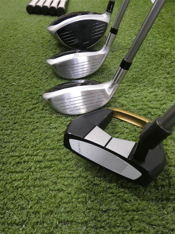 TaylorMade Kalea Gold Womens RH Blue/White Ladies Complete Golf Set w Cart Bag TaylorMade Kalea Gold Womens RH Blue/White Ladies Complete Golf Set w Cart Bag