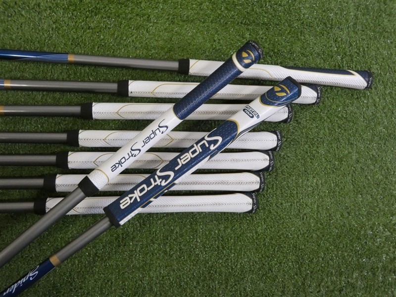 TaylorMade Kalea Gold Womens RH Blue/White Ladies Complete Golf Set w Cart Bag TaylorMade Kalea Gold Womens RH Blue/White Ladies Complete Golf Set w Cart Bag