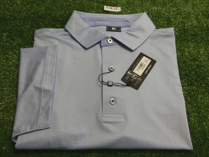 FootJoy Mens Circle Foulard Polo Golf Shirt Periwinkle/Ice Water Large 35140