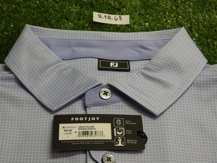 FootJoy Mens Circle Foulard Polo Golf Shirt Periwinkle/Ice Water Large 35140