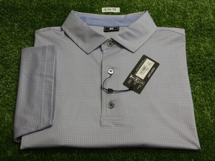 FootJoy Mens 3D Print Polo Golf Shirt Orchid/Periwinkle/Ice Water Large 35150