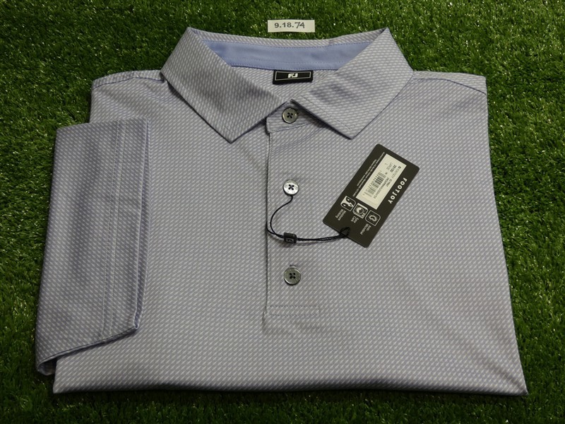 FootJoy Mens 3D Print Polo Golf Shirt Orchid/Periwinkle/Ice Water Large 35150