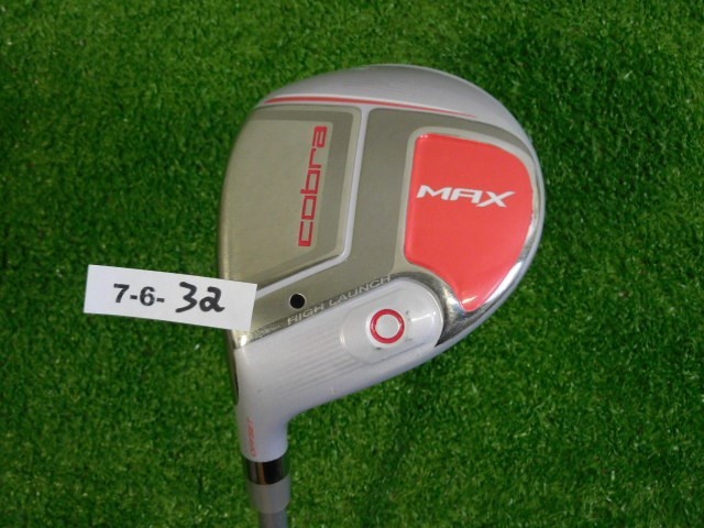 Cobra Max Offset Raspberry 19* Womens Left Hand 3 Wood White Tie Ladies Graphite