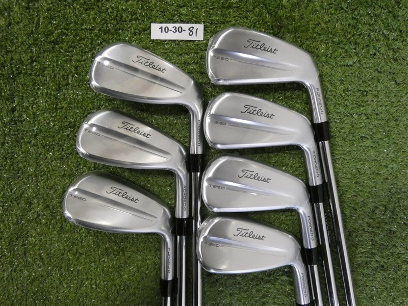 Titleist 2025 T250 Forged Irons 5-P & 48* W AMT Black Stiff Steel New