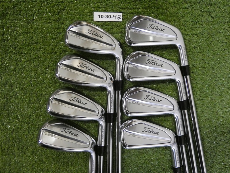 Titleist 2023 T200 Forged Irons 4-P & 48* W AMT Tour White S300 Stiff Steel