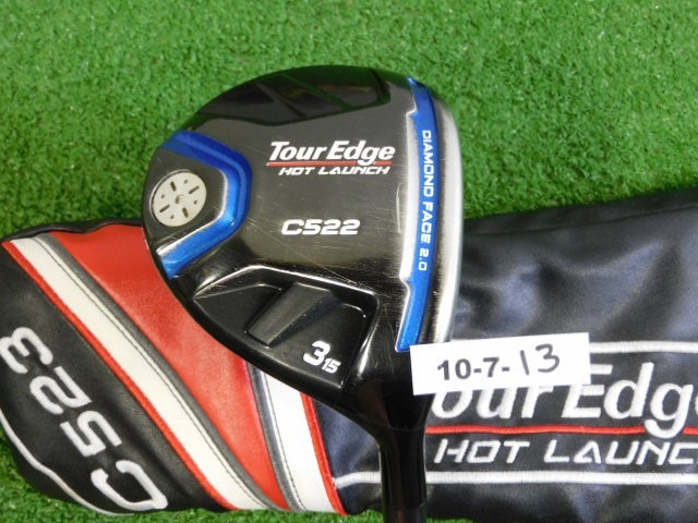 Tour Edge Hot Launch C522 15* 3 Wood Fubuki 50 Regular w C523 HC Oversize 42.5″