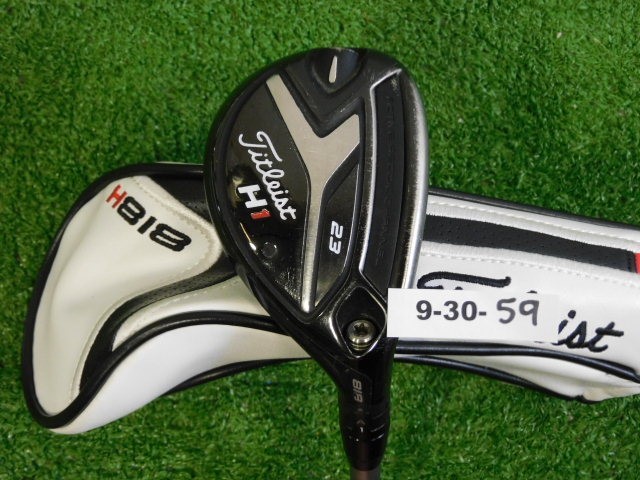 Titleist 818 H1 23* Hybrid M+ 60 Lite Senior w HC & Green 12g Draw/Fade Wt 39″