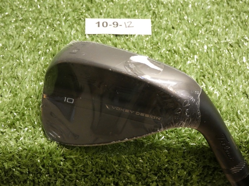 Titleist Vokey SM10 Jet Black 50* 12* Gap Wedge F Grind KBS Tour Stiff Steel New