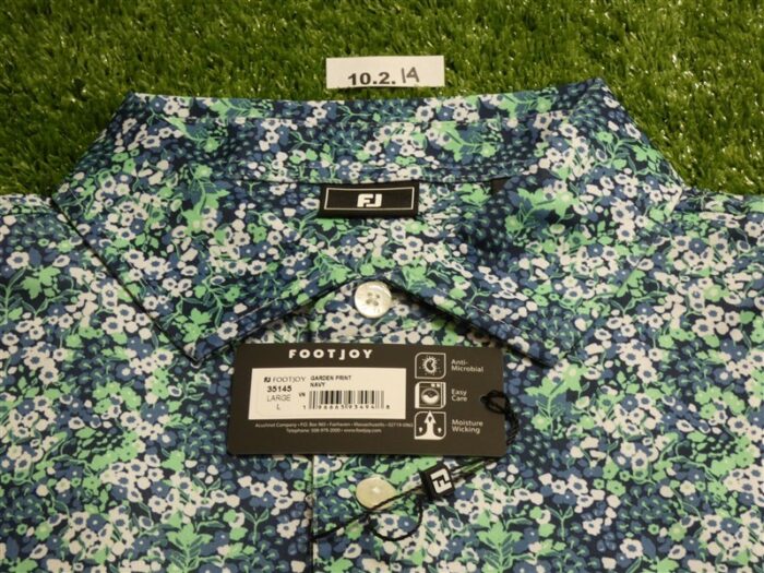 FootJoy Mens Garden Lisle Polo Golf Shirt Navy Blue Large 35145