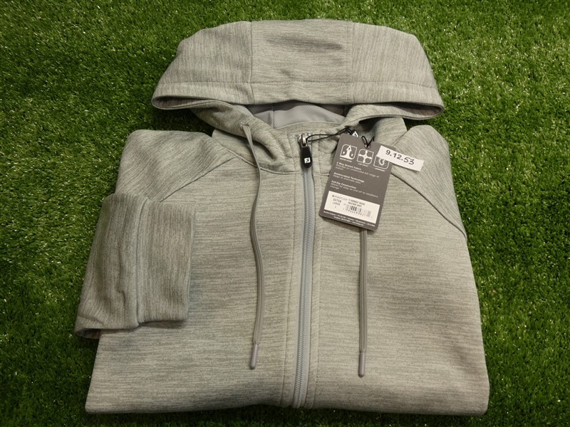 FootJoy Mens Training Full-Zip Golf Hoodie Heather Grey Large 30708