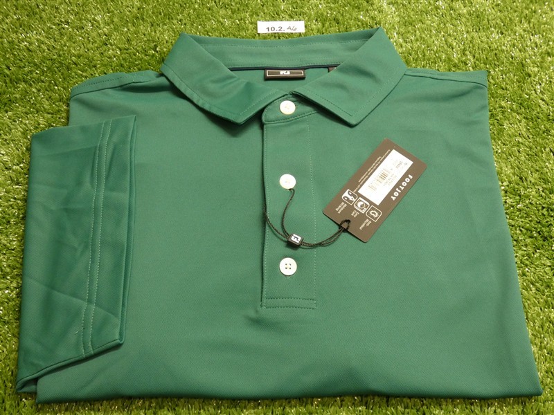 FootJoy Mens Solid Pique Polo Golf Shirt Hunter Green Large 35400