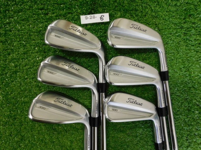 Titleist 2023 T100 Forged Irons 5-P Project X 6.0 Stiff Steel Excellent