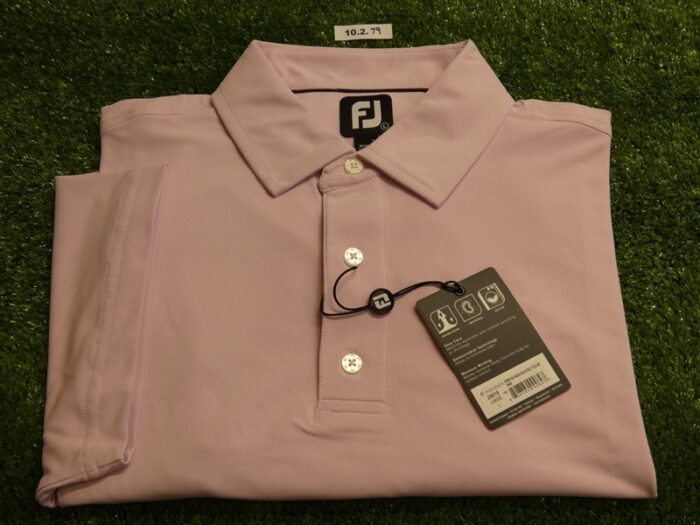 FootJoy Mens Solid Pique Polo Golf Shirt Pink Large 26618