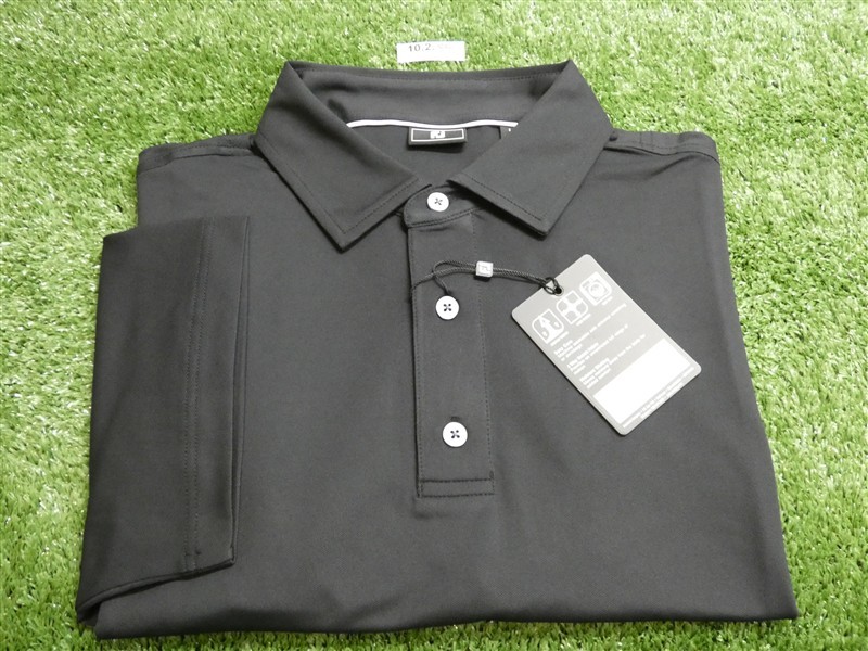 FootJoy Mens Solid Pique Polo Golf Shirt Black Large 26620