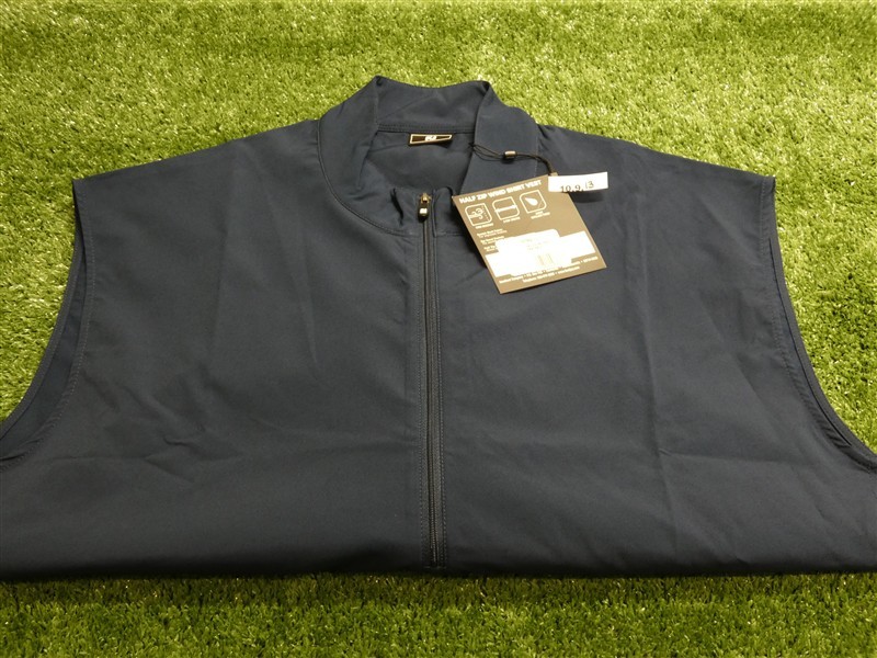 FootJoy Mens Half-Zip Windshirt Golf Vest Navy Large 37762