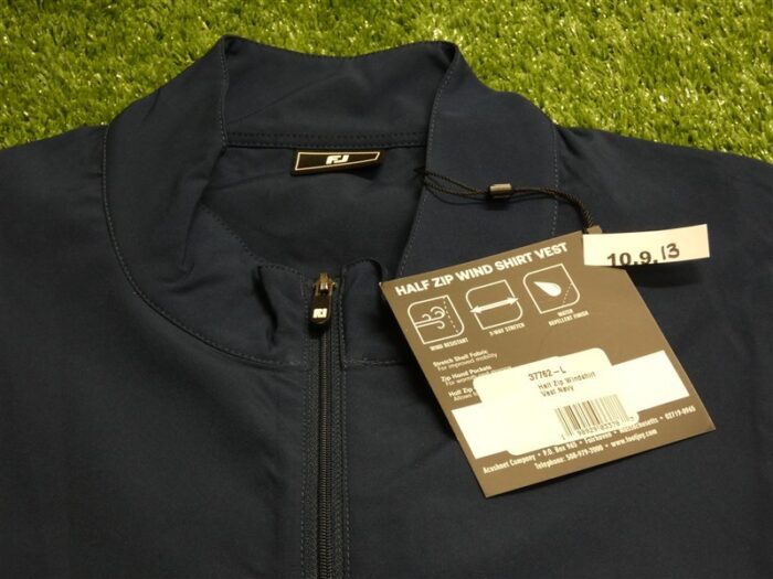 FootJoy Mens Half-Zip Windshirt Golf Vest Navy Large 37762