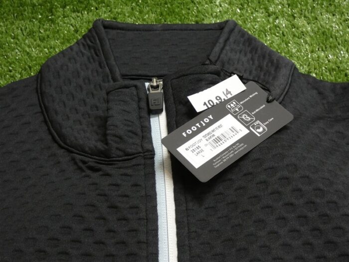 FootJoy Mens Textured Knit Full-Zip Golf Vest Black Large 35195