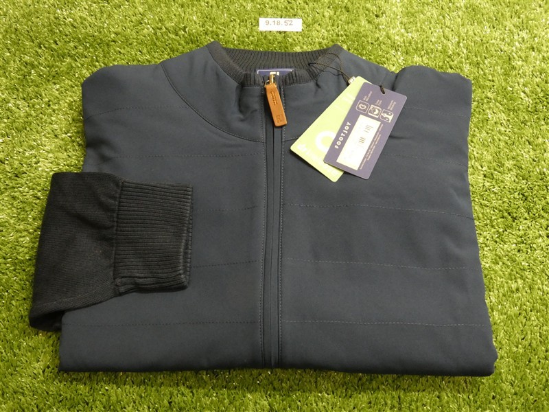 FootJoy Mens Hybrid Full-Zip Golf Sweater Navy Blue Large 33319