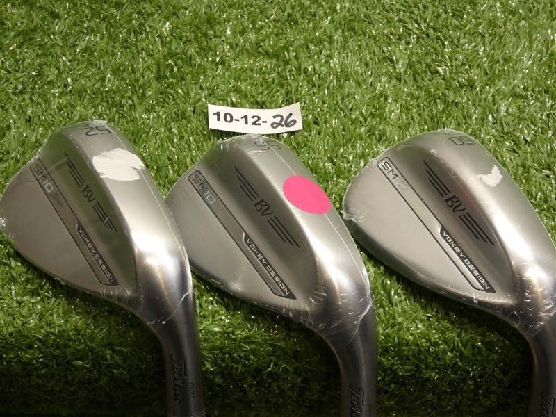 Titleist Vokey SM10 Tour Chrome 52/56/60* Gap/Sand/Lob Wedge Set DG Steel New
